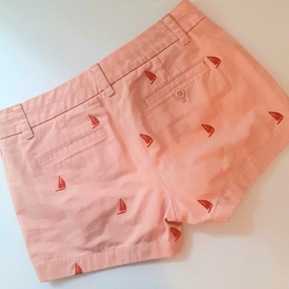 J Crew Sailboats Coral Chino Size 2